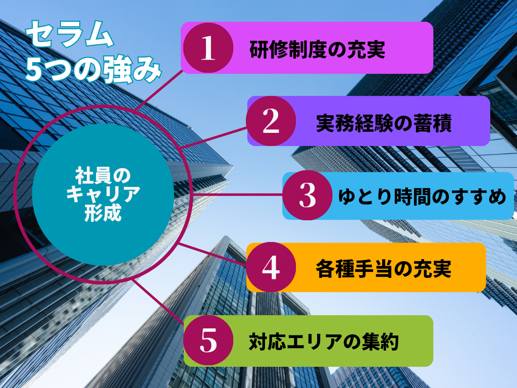 セラム社員のキャリア形成5つの強み